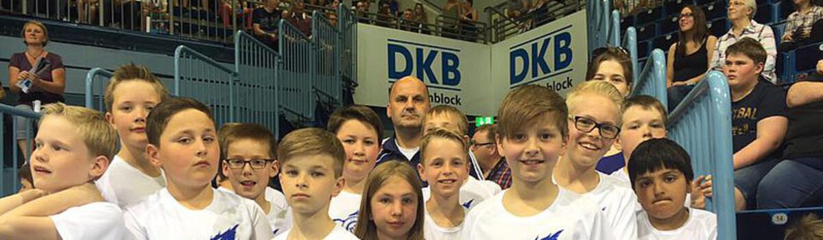 Fußball E-Jugendliche waren Einlaufkinder beim VfL